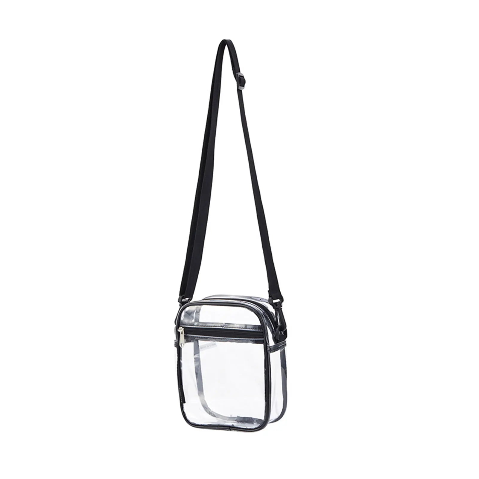 Zipper Closure Waterproof Clear Crossbody Bag Adjustable Strap