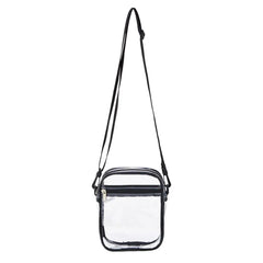 Zipper Closure Waterproof Clear Crossbody Bag Adjustable Strap