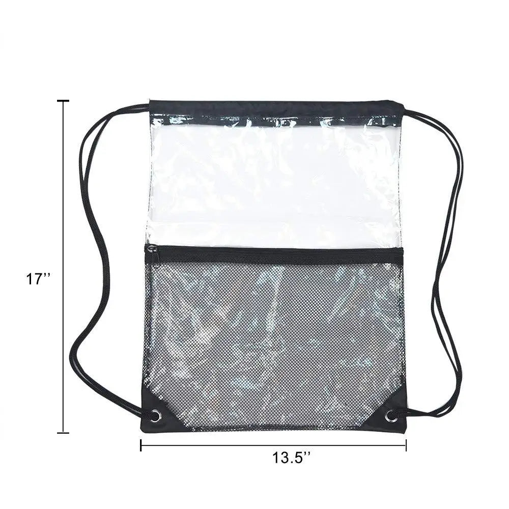 Waterproof PVC Drawstring Backpack with Mesh Pocket