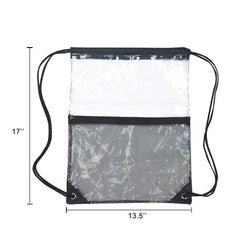 Waterproof PVC Drawstring Backpack with Mesh Pocket