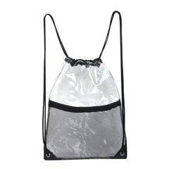 Waterproof PVC Drawstring Backpack with Mesh Pocket