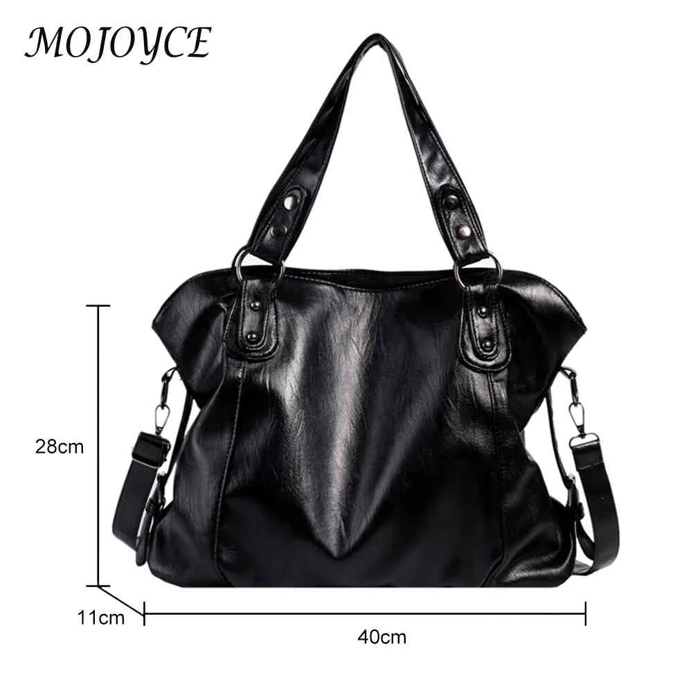 Women Messenger Bag Large PU Leather Crossbody Casual Soft Travel Tote