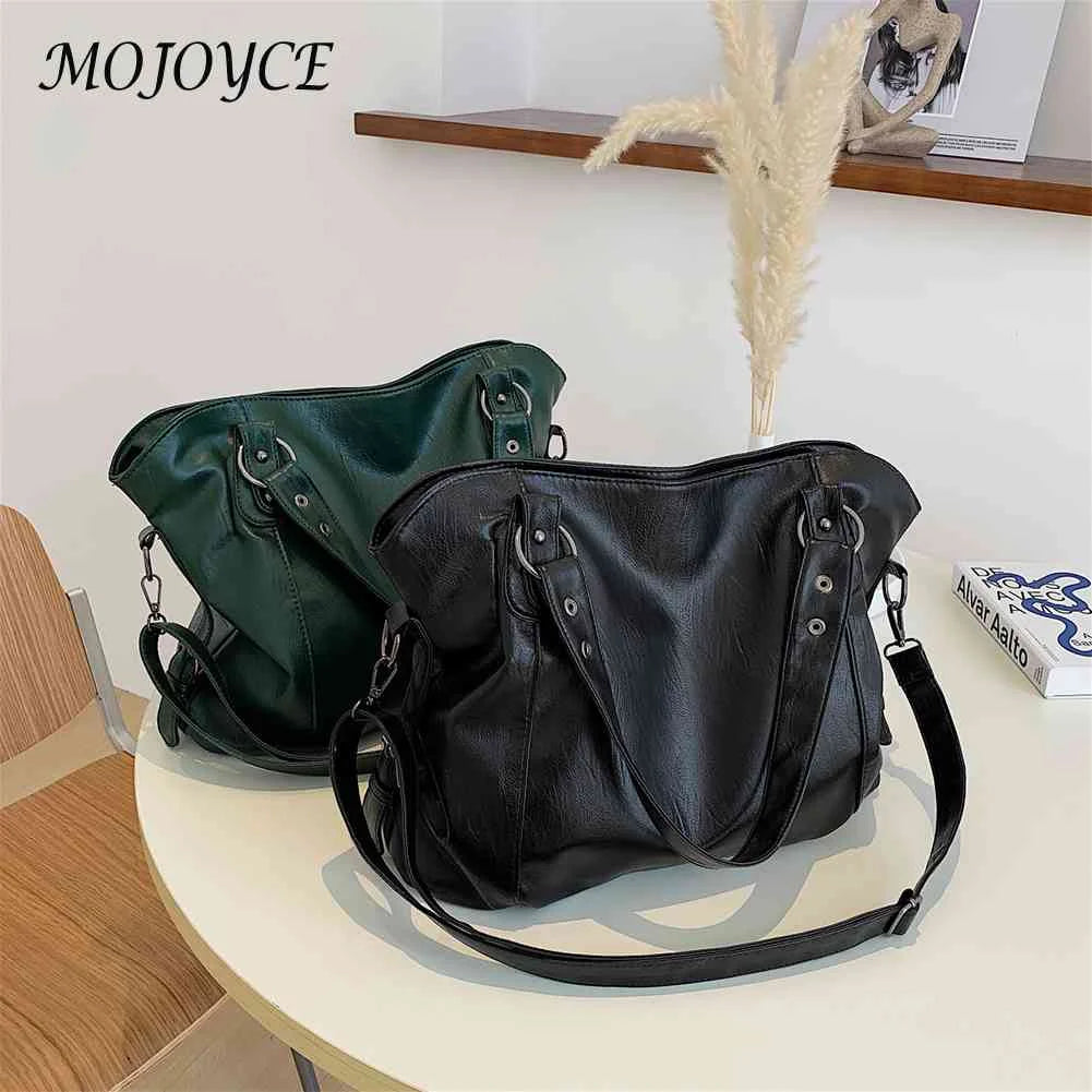 Women Messenger Bag Large PU Leather Crossbody Casual Soft Travel Tote