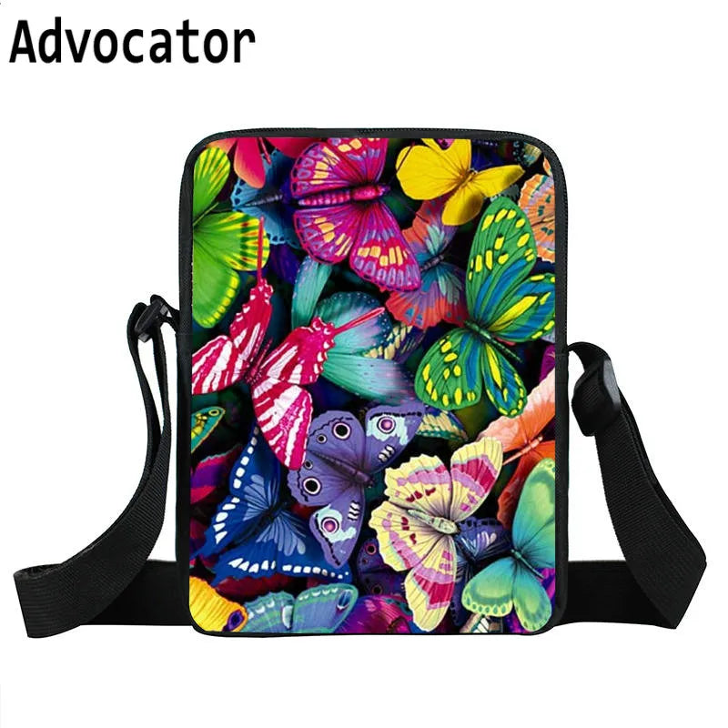 Kids Butterfly Messenger Bag Girls Boys Mini Shoulder Bag