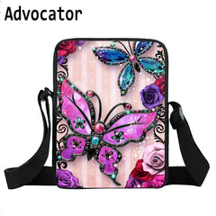 Kids Butterfly Messenger Bag Girls Boys Mini Shoulder Bag