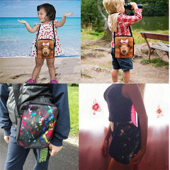 Kids Butterfly Messenger Bag Girls Boys Mini Shoulder Bag