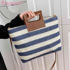 Women Messenger Bag Large Capacity Striped Crossbody Bag Soft & Stylish