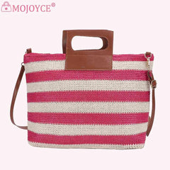 Women Messenger Bag Large Capacity Striped Crossbody Bag Soft & Stylish