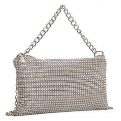 Rhinestone Crossbody Bag Envelope Chain Purse Party Clutch