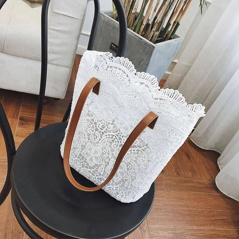 Women Messenger Bag Lace Crossbody Handbag Single Strap Shoulder Bag