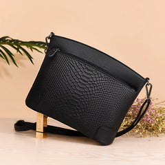 Small Leather Messenger Bag for Women Crossbody Handbag