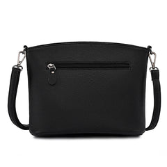 Small Leather Messenger Bag for Women Crossbody Handbag