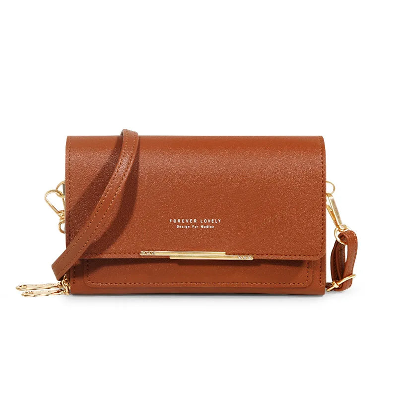 Square Cloth Pattern Messenger Bag Turn Lock Mini Handbag
