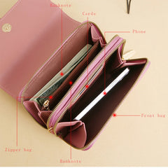 Large Capacity Women Messenger Bag Double-layer Handbag for Girls