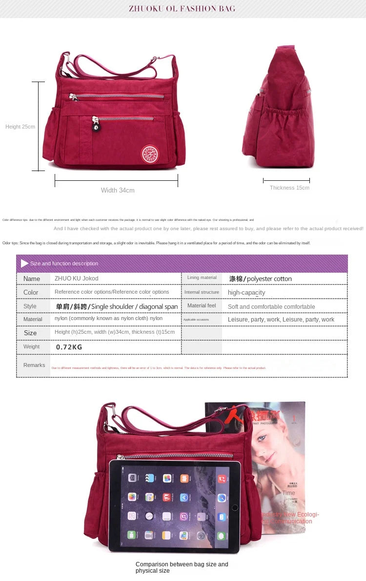 Waterproof Shoulder Bag for Women - Stylish and Functional