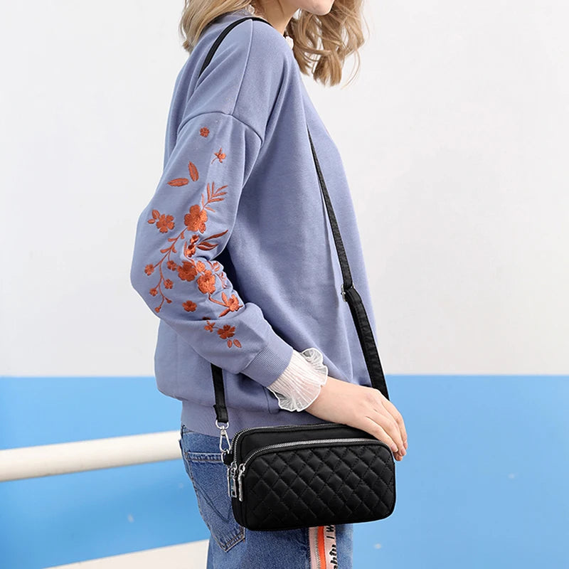 Waterproof Nylon Shoulder Bag Women Messenger Casual Top-handle