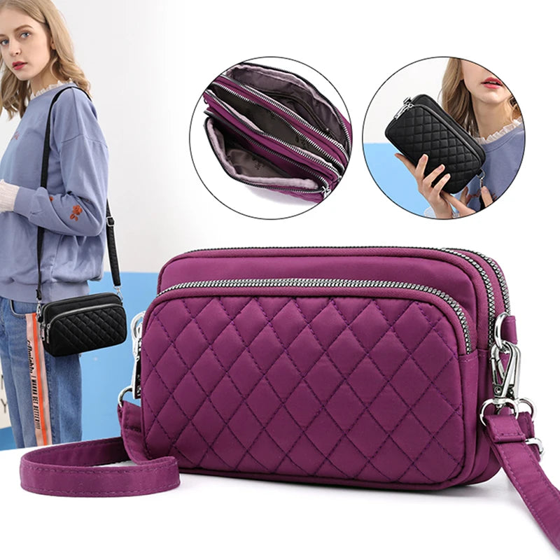 Waterproof Nylon Shoulder Bag Women Messenger Casual Top-handle