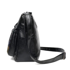 Sheepskin Grain Crossbody Bag Women Messenger Bag with Pendant