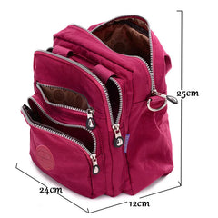 Women Messenger Bags Clutch Handbags Three Zipper Main Bag Shoulder Crossbody