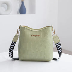 Crocodile Pu Leather Women Messenger Bag Shoulder Handbag