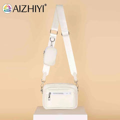 Soft Leather Crossbody Bag with Small Purse for Women