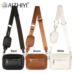 Soft Leather Crossbody Bag with Small Purse for Women