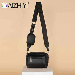 Soft Leather Crossbody Bag with Small Purse for Women