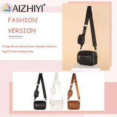 Soft Leather Crossbody Bag with Small Purse for Women