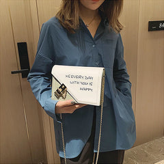 Casual Shoulder Bag Contrast Ladies Bags Small Square Bag