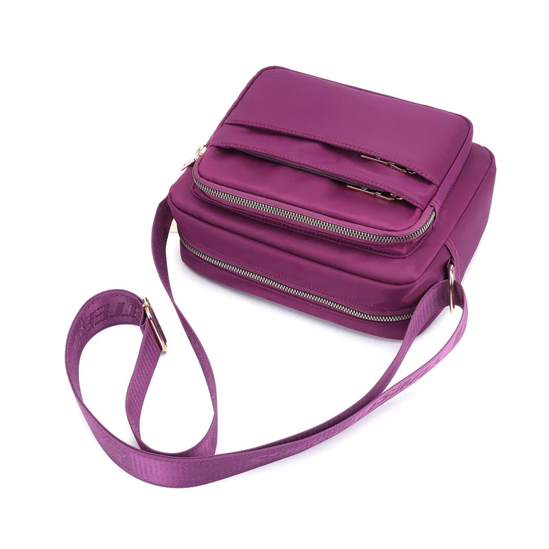 Waterproof Nylon Women Messenger Bag Handbag Shoulder Bag Crossbody Bag