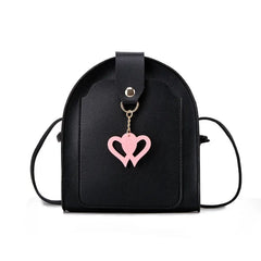 Heart Pendant Girls Shoulder Bag Crossbody Soft Single Strap Lady