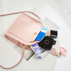 Heart Pendant Girls Shoulder Bag Crossbody Soft Single Strap Lady
