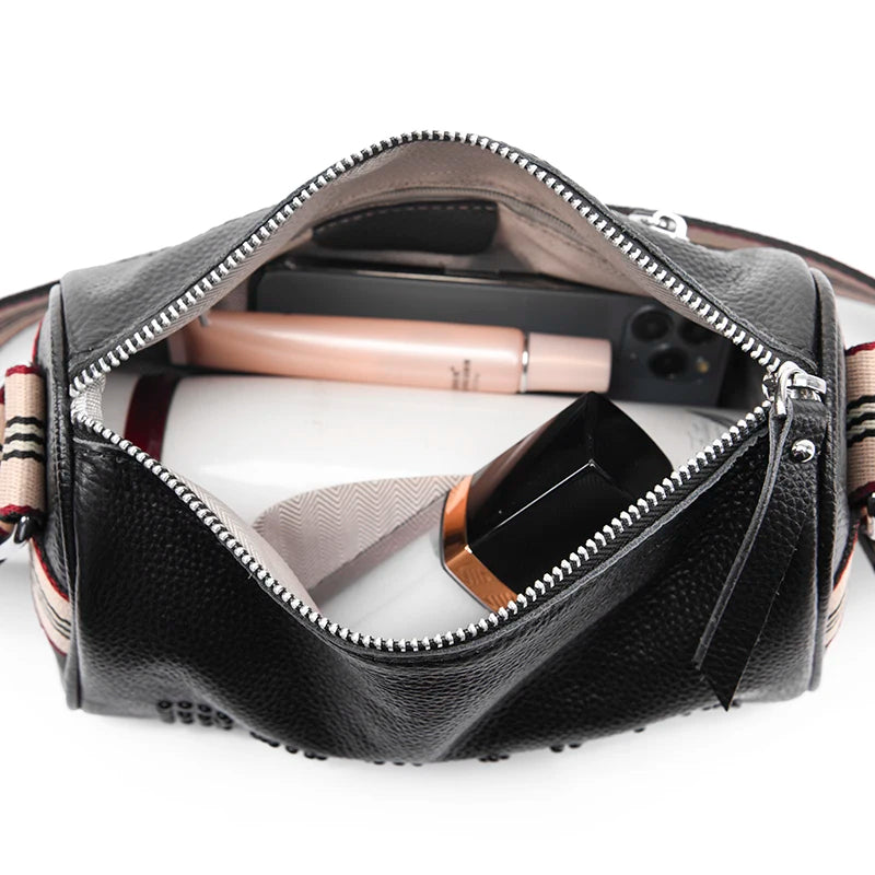 Women Crossbody Bag High Capacity Shoulder Handbag Cowhide Leather