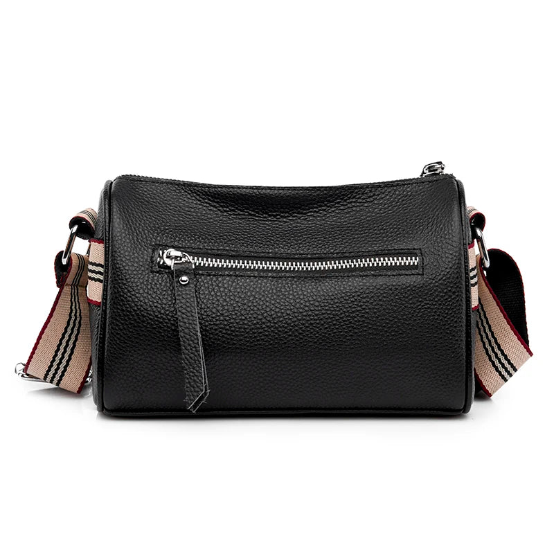 Women Messenger Bags Crossbody High Capacity Shoulder Handbag Cowhide Leather