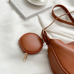 Women Messenger Bags PU Leather Shoulder Handbags Crossbody Sling with Purse