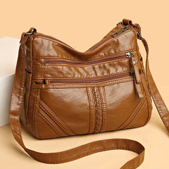 Soft Leather Shoulder Bag Vintage Ladies Crossbody Bags Handbags