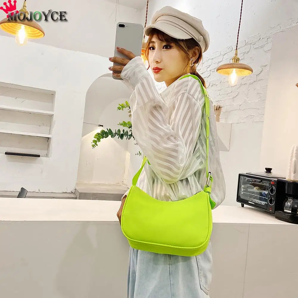 Women Messenger Bags Solid Female Shoulder Casual Nylon Handbag Ladies