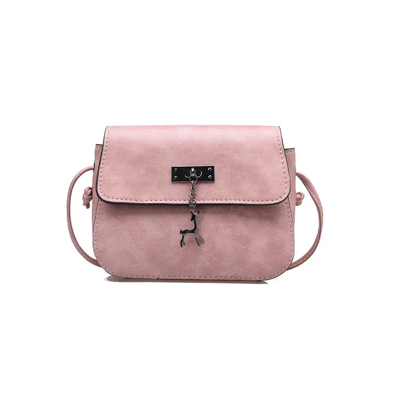 Women Messenger Bag Vintage Small Deer Toy Saddle Bag Shoulder Crossbody