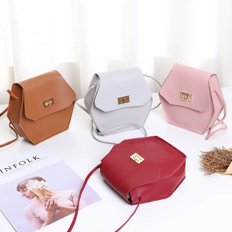 Women Messenger Bags Woman Bag Famous Brands Women Solid Cover Lock Shoulder Cro