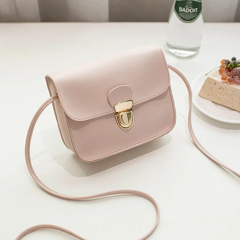 Women Messenger Bags Woman Bag Famous Brands Solid Cover Lock