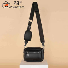 Women Messenger Handbag Leather Crossbody Soft Zipper Small