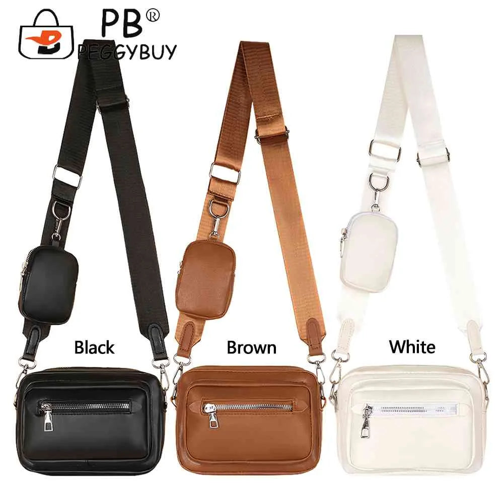 Women Messenger Handbag Leather Crossbody Soft Zipper Small