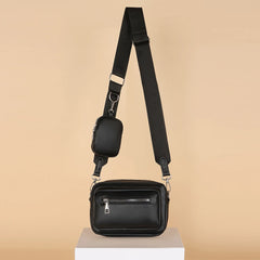 Women Messenger Handbag Leather Crossbody Soft Zipper Small