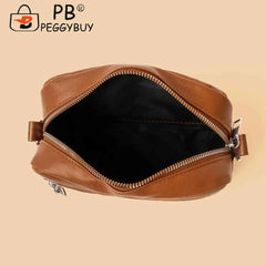 Women Messenger Handbag Leather Crossbody Soft Zipper Small