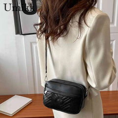 Women Messenger Pouch 2 in 1 Rhombus Pattern Adjustable Strap