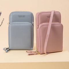 Women Messenger Shoulder Bag Mobile Phone Pouch Crossbody Bags Zipper Wallet