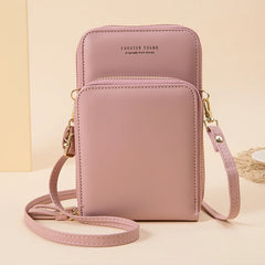 Women Messenger Shoulder Bag Mobile Phone Pouch Crossbody Bags Zipper Wallet
