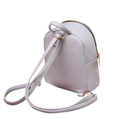 Women Mini Backpack Pu Leather College Shoulder School Rucksack