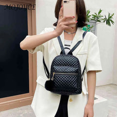 Women Mini Backpack Rucksack Embroidery Thread Small Handbag