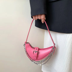 Vintage Moon Design Mini Baguete Bag for Women